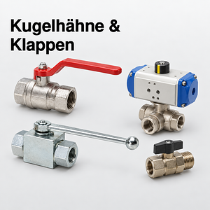 Kugelhähne und Absperrarmaturen für Druckluft, Wasser und Hydraulik